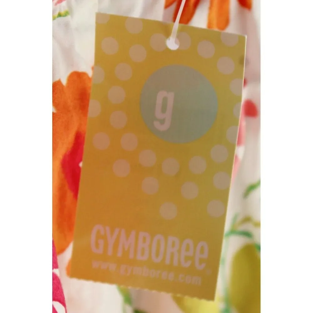 2004 Gymboree Floral Palette Bubble Romper Jumper Watercolor Flowers Summer